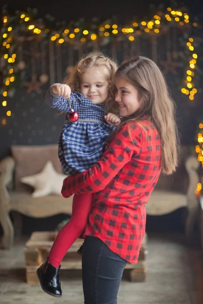 Beautiful Baby Christmas Decorated Room — Stock Photo, Image