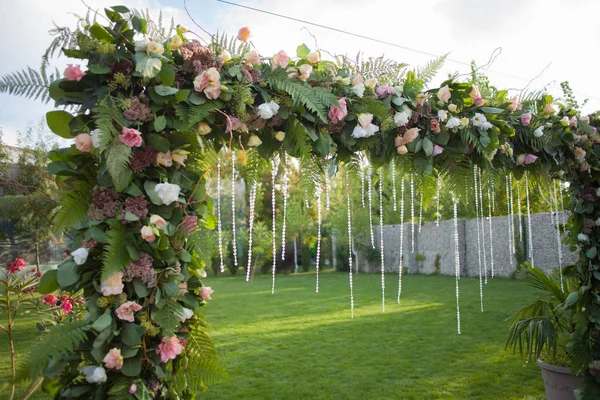 Hermosas Decoraciones Boda Barra Caramelo — Foto de Stock