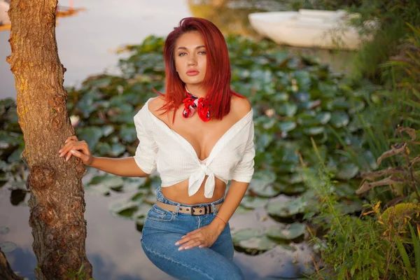 Krásná Sexy Žena Portrét Módní Vzhled — Stock fotografie