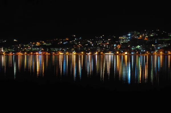Akdeniz Kıyılarının Gece Manzarası — Stok fotoğraf