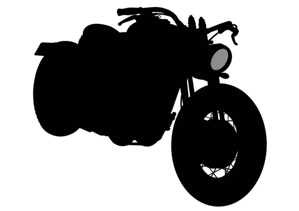 Retro Motorcykel Vit Bakgrund — Stock vektor