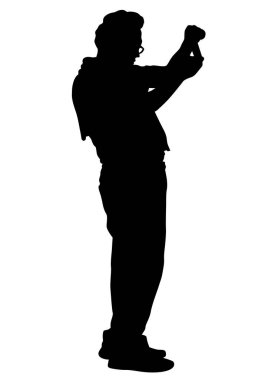 Beyaz zemin üzerinde bir kamera grubu