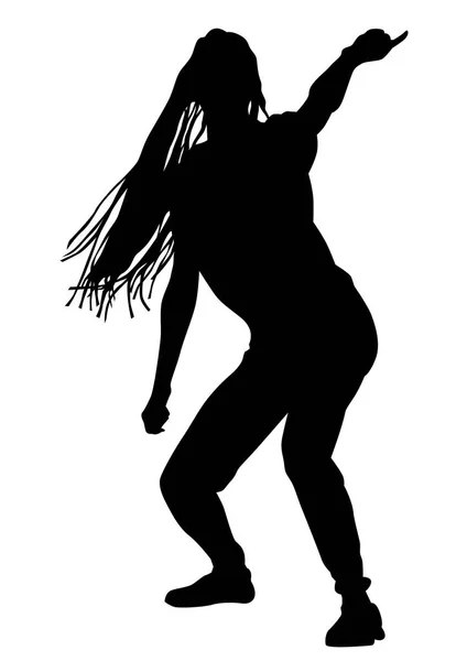 Mooie Vrouwen Dansing Witte Achtergrond — Stockvector