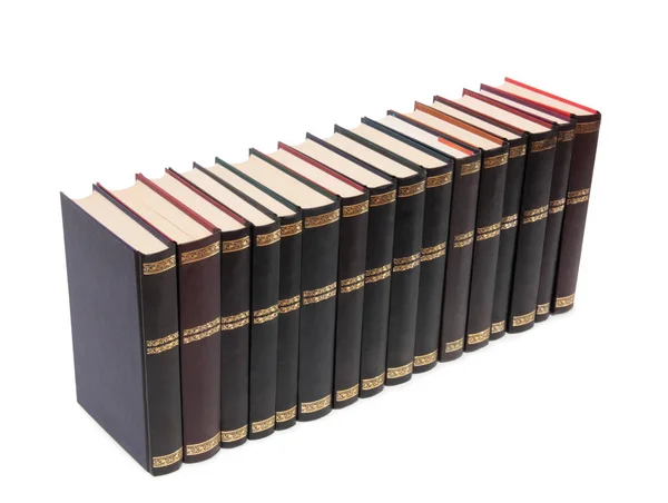 Stack Old Paper Books White Background — Stock Photo, Image