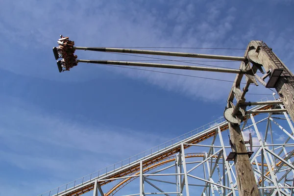 Big Ferris Wheel Amusement Park Sky Background — Stock Photo, Image