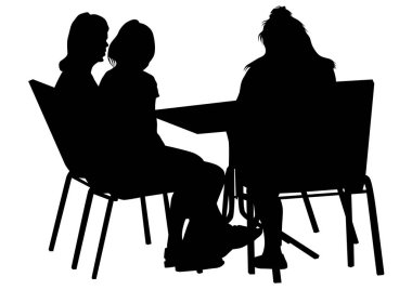 İnsanlar beyaz arka plan üzerinde kentsel Cafe