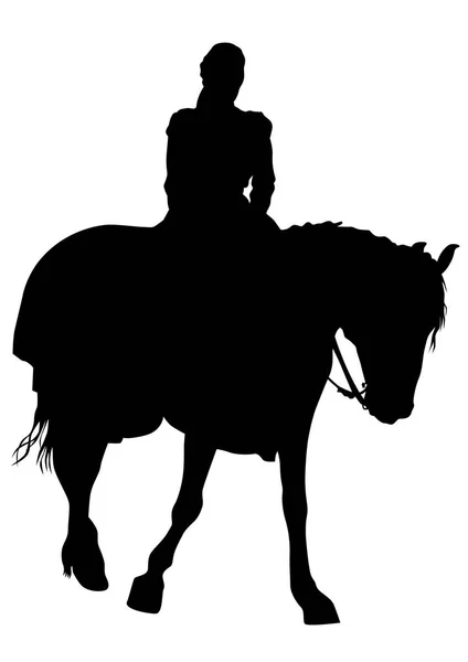 Cavaleiro Velho Terno Cavalo Fundo Branco —  Vetores de Stock