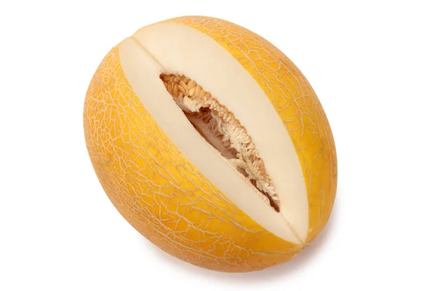 Grande Melone Succoso Uno Sfondo Bianco — Foto Stock