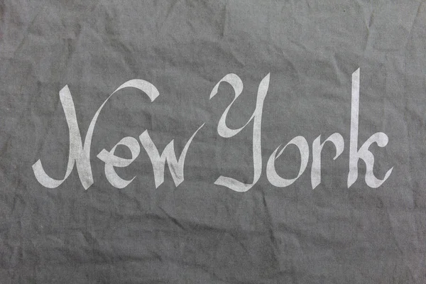 New York Logo Auf Textilem Hintergrund — Stockfoto