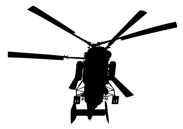 Helicóptero Militar Grande Sobre Fondo Blanco — Vector de stock