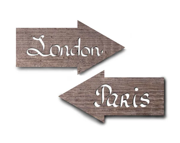 Arrows Indicating Direction City White Background — Stock Photo, Image