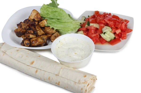 Productos Ingredientes Para Shawarma Utensilios Cocina —  Fotos de Stock