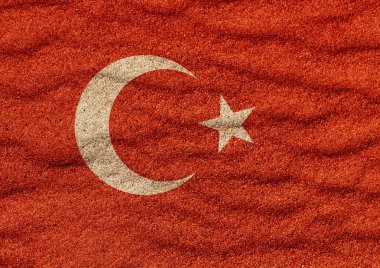 Türkiye'nin bayrak deniz kum yüzeyi