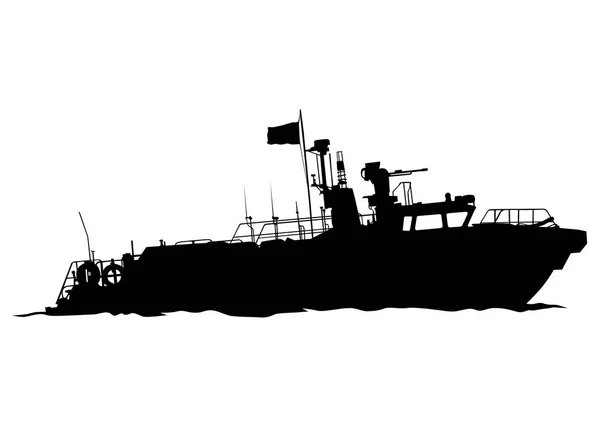 Моторная Лодка Белом Фоне — стоковый вектор
