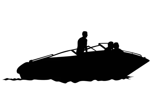 在白色背景的运动机动船 — 图库矢量图片