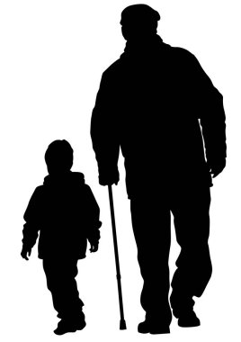 Beyaz arka plan üzerinde küçük çocuğu olan aileler