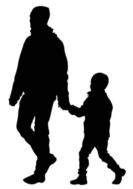 Beyaz arka plan üzerinde küçük çocuğu olan aileler