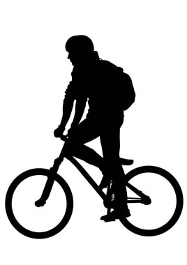 Spor insanlar beyaz Bisiklet beyaz arka plan üzerinde