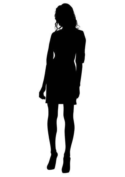 Beauté Jeune Fille Robe Sur Fond Blanc — Image vectorielle