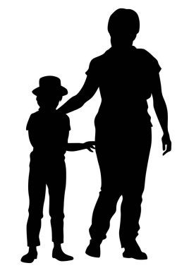 Beyaz arka plan üzerinde küçük çocuğu olan aileler