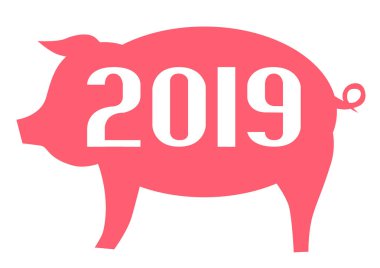 Yeni yıl tatil arka plan üzerinde domuz surat