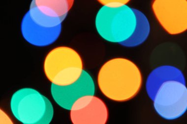 siyah arka plan bulanık elektrik ışıkları