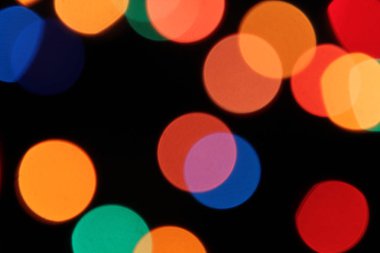 siyah arka plan bulanık elektrik ışıkları