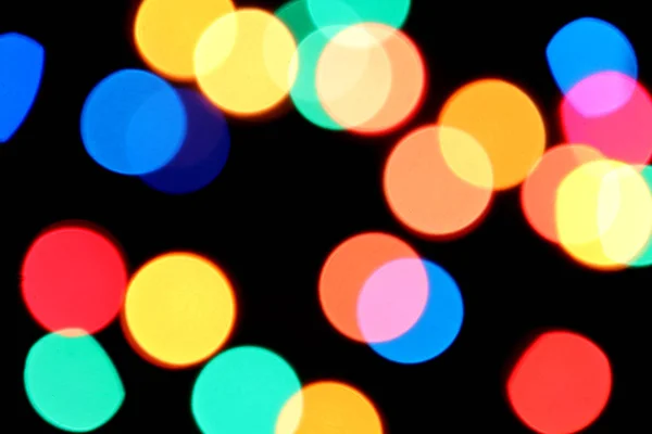 Blurred Electric Lights Black Background — Stock Photo, Image