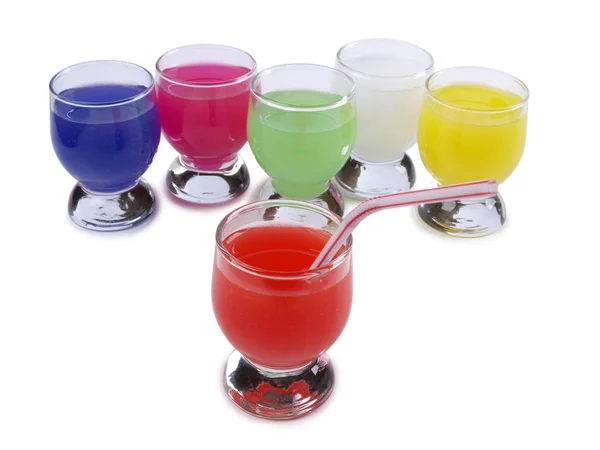 Cocktail Glasbechern Auf Weißem Hintergrund — Stockfoto