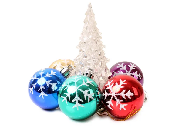 Christmas Balls White Background — Stock Photo, Image