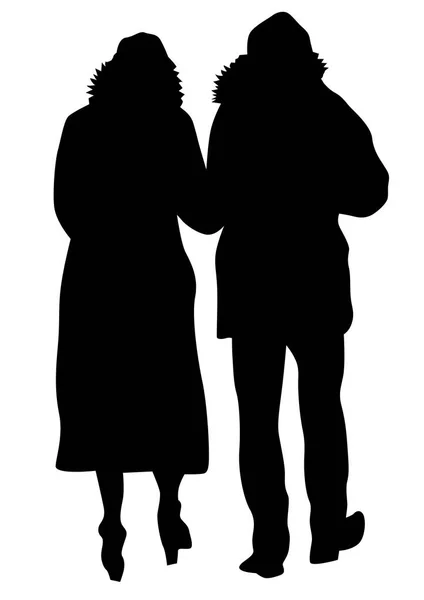 Couple Jeune Homme Fille Sur Fond Blanc — Image vectorielle