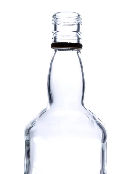 Botellas Vino Vidrio Vacías Sobre Fondo Blanco —  Fotos de Stock