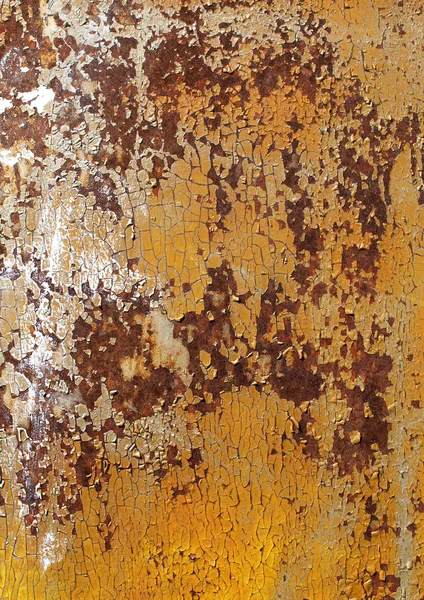 Rusty Iron Wall Covered Paint — Stock Photo, Image