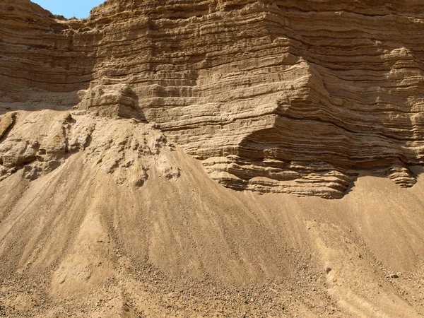 Grande Poço Areia Com Paredes Pedra Alta — Fotografia de Stock