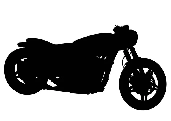 Retro Motocicleta Fondo Blanco — Vector de stock