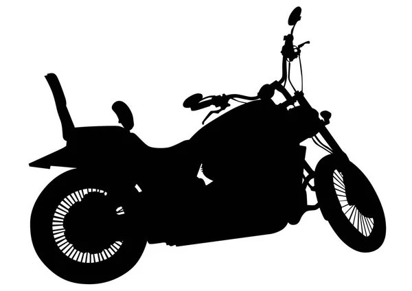 Retro Motocicleta Fondo Blanco — Vector de stock