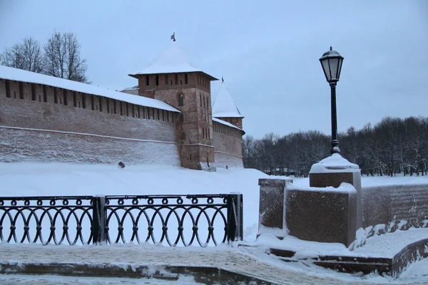 Ancienne Architecture Russe Dans Neige Hiver — Photo