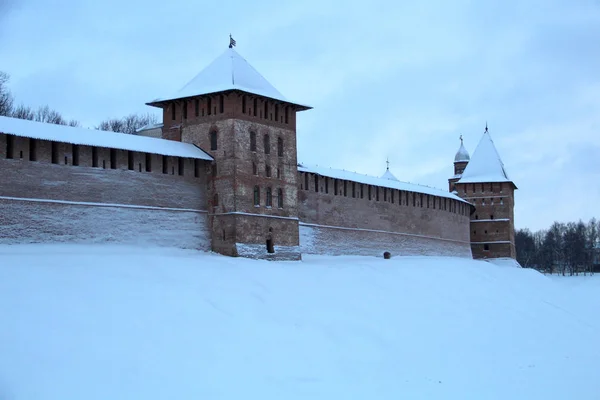 Ancienne Architecture Russe Dans Neige Hiver — Photo