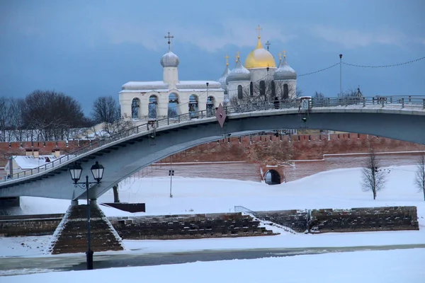 Vecchia Architettura Russa Nella Neve Inverno — Foto Stock