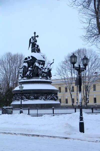 冬季雪中的古老俄罗斯建筑 — 图库照片