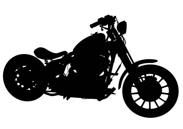 Retro Motocykl Jeden Bílé Pozadí — Stockový vektor
