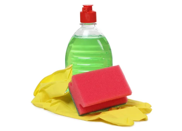 Protective Cleaning Products White Background — Stock Photo, Image