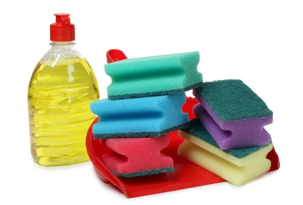 保護と白い背景の上の製品の洗浄 — ストック写真