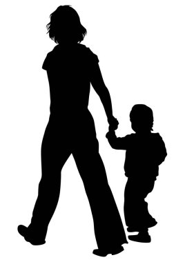 Beyaz arka plan üzerinde küçük çocukla Olgun