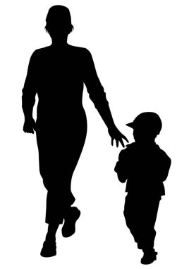 Beyaz arka plan üzerinde küçük çocukla Olgun