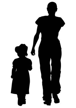 Beyaz arka plan üzerinde küçük çocukla Olgun