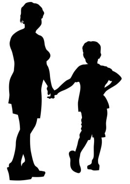 Beyaz arka plan üzerinde küçük çocukla Olgun