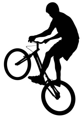 Spor insanlar beyaz Bisiklet beyaz arka plan üzerinde