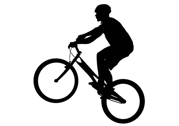 Sport Emberek Pünkösd Kerékpár Fehér Háttér — Stock Vector