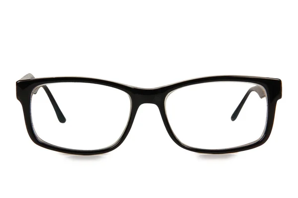 Lunettes Noires Pour Homme Sur Fond Blanc — Photo